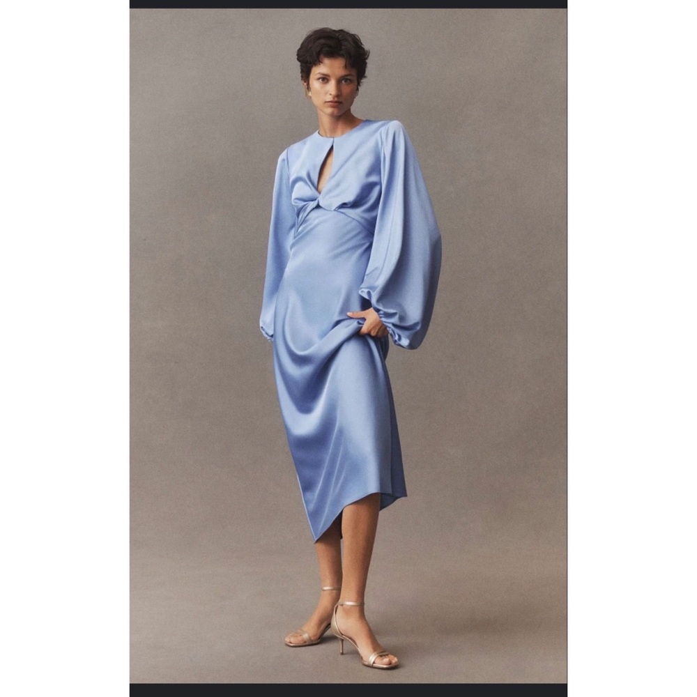 Significant Other Demi Backless Long-Sleeve
Column Gown
